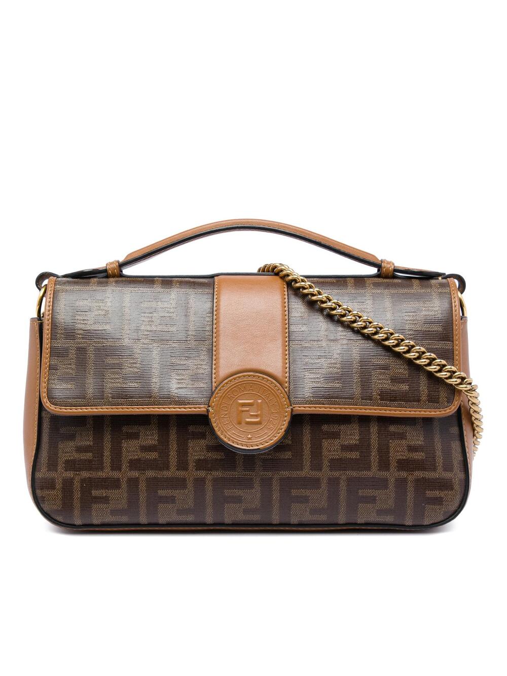 Fendi Zucca Crystal Double F Baguette #358850F12B